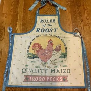 SOLD.           Apron Rooster Hen Vintage Farmhouse